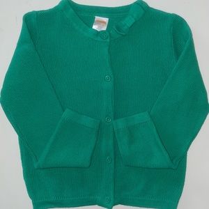 Gymboree Girls green button down Sweater